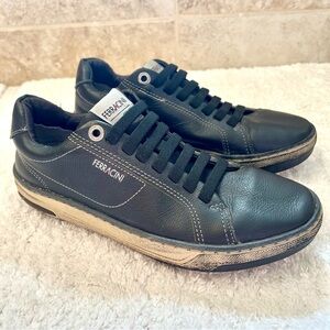 Ferracini Angra Elastic Leather Men's Sneakers 7651-658 Size 7 preppy comfort